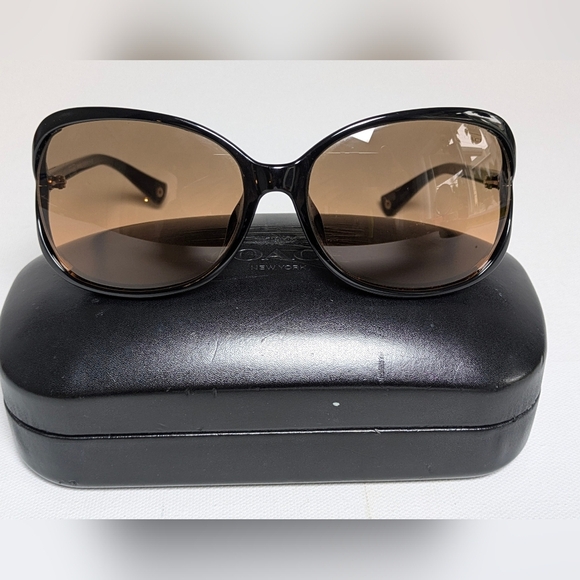 Coach Women\'s Black Oversized Brown lenses Size 59 EUC With Case main image 8